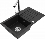 K&ouml;&ouml;givalamu Mexen Pablo 6510751010-77+671600-00, graniit, 75 cm x 43 cm x 16.1 cm, kroomi/must