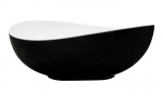 Vann, teisaldatav Besco Siya, 172 cm x 100 cm, ovaalne, valge/must