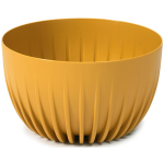 Lillepott Lamela Mira, plastik, 24 cm x 24 cm, &Oslash; 24 cm, kollane v.
