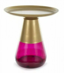 Kohvilaud Tiffany A, kuldne v./violetne v., 50 cm x 50 cm x 52 cm