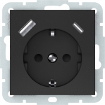 Pistikupesa Vilma QR1000 RP16-002-22/A+C, maandusega, matt must v.