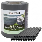 Piirdeaia lint Kontrast, 19 cm, grafiit v.