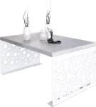Kohvilaud ADRK Rina, valge v./hall v., 100 cm x 60 cm x 45 cm