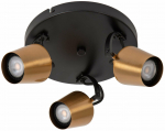 Valgusti lagi Lucide Emile 51901/13/02, GU10, 3 x 8 W, must v.