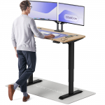 Arvutilaud reguleeritava k&otilde;rgusega Desktronic HomePro, 120 cm x 60 cm, 63 - 128 cm, must v./bamboo v.