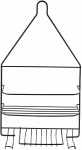Du&scaron;iriiul Mondex Carl, 10 cm x 45 cm x 25 cm, must