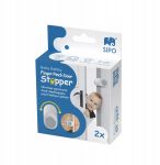 Uksepiiraja Sipo SBS-D10, 7 cm x 5 cm, valge v., 2 tk