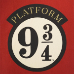K&ouml;&ouml;gir&auml;tik Harry Potter Platform 9 3/4, must v./punane v., 65 cm x 45 cm