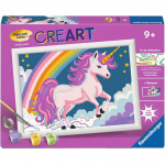 Maalimine numbrite j&auml;rgi Ravensburger CreArt Pink Unicorn, roosa/mitmev&auml;rviline, 18 x 24 cm