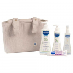 Kehahoolduskomplekt, niisutav/naha puhastamiseks, lastele Mustela Trolley Bag, 5 tk