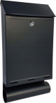 Postkast Unimet, must v., 6 cm x 22.5 cm x 42 cm