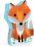 Pusle Djeco Silhouette Little Fox Ginger DJ07285, 30 cm x 42 cm, 24 tk, mitmev&auml;rviline