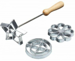 K&uuml;psiste valmistamise komplekt Kitchen Craft Rosette Cookies, 35 cm, pruun v./h&otilde;be v., 4 tk