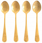 Dessertlusikas Homla Regalia 243069, roostevaba teras, kuldne v., 4 tk, 15 cm