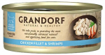 Kassi m&auml;rgtoit Grandorf Natural & Healthy, kanaliha/krevetid, 0.07 kg