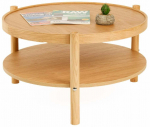 Kohvilaud Kalune Design Monza, oak, 80 cm x 80 cm x 48 cm