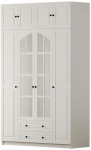Riidekapp Kalune Design Bezya, valge matt v., 52 cm x 140 cm x 210 cm, peegliga