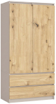 Riidekapp Akord Furniture Factory S90, ka&scaron;miir v./artisan oak v., 51 cm x 90 cm x 180 cm