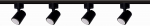 Valgusti lagi Light Prestige Snow LP-737 BK SET, GU10, 4 x 50 W, must v.
