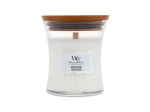K&uuml;&uuml;nal, l&otilde;hna WoodWick White Teak, 85 g, Valge v.