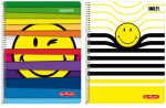 Vihik Herlitz Smiley World, jooneline, A4, 80 lehte, Mitmev&auml;rviline/(v&auml;rv/disain valitakse juhuslikult)