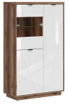 Vitriinkapp Forn, pruun v./valge v., 42.5 cm x 94 cm x 157 cm