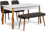 S&ouml;&ouml;gitoa komplekt Kalune Design Santiago 1053 - 3 AB, valge v./m&auml;nni v./antratsiit v.
