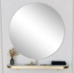 Peegel Kalune Design Gold 90, rippuv, 90 cm x 90 cm, kuldne v.
