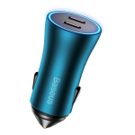 Auto laadija Baseus CGJP000003, 2 x USB-C, sinine v., 40 W