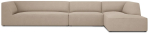 Nurgadiivan Micadoni Home Ruby 5 Seats, hele pruun v., parem, 366 x 180 cm x 69 cm