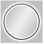 Peegel Vento Parma LED, valgustusega, rippuv, 60 cm x 60 cm, must v.