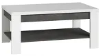Kohvilaud Forte Brugia, valge v./grafiit v., 100 cm x 60 cm x 45.7 cm