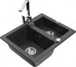 K&ouml;&ouml;givalamu Mexen Carlos 6518581500-76+670300-00, graniit, 58 cm x 47 cm x 17.7 cm, black granite+chrome