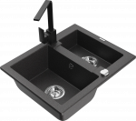 K&ouml;&ouml;givalamu Mexen Carlos 6518581500-76+670300-70, graniit, 58 cm x 47 cm x 17.7 cm, black granite+black