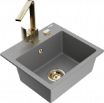 K&ouml;&ouml;givalamu Mexen Milo 6505-71-670300-50, graniit, 43.5 cm x 41 cm x 17.1 cm, kuldne/hall