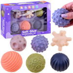 Arendav m&auml;ng Lean Toys Soft Glue, 21 cm, mitmev&auml;rviline, 6 tk