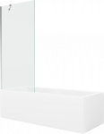 Vann seinaga, sisseehitatav Mexen Cubik, 160 cm x 70 cm x 40 cm, ristk&uuml;lik, valge/kroomi