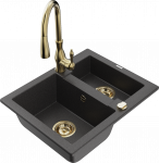 K&ouml;&ouml;givalamu koos kraaniga Mexen Carlos, vaik/graniit, 58.2 cm x 47.5 cm x 17.7 cm, graniit