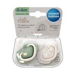 Luttide komplekt Canpol Babies Light Touch Goose, 0 kuud, valge/roheline