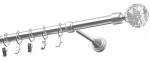 Kardinapuu Olimp Kula Krysztal, 150 cm, &Oslash; 19 mm, matt kroom v.