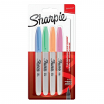 Veekindel marker Sharpie Pastel, 1 mm, mitmev&auml;rviline, 4 tk