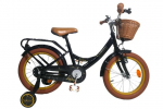 Lisaratastega laste jalgratas, laste Volare Ashley FW K6M, must, 12"