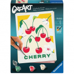 Maalimine numbrite j&auml;rgi Ravensburger CreArt Cherries, punane/kollane/roheline, 18 x 24 cm