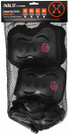 Kaitsevarustuse komplekt Nils Extreme H320 Fly, M, must v./roosa v.
