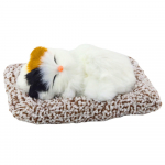 M&auml;nguloom kass Lean Toys Plush Animal Sleeping, valge v.