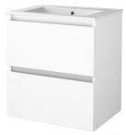 Vannitoakapp valamuga Basicline, valge v., 46.5 cm x 61 cm x 67 cm