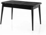 S&ouml;&ouml;gilaud pikendatav Kalune Design Crea, must v., 130 - 164 cm x 80 cm x 75 cm