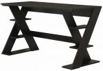Kirjutuslaud ja riiul Kalune Design Lungo 801CMY5427, 60 cm x 140 cm, 73 cm, must v.