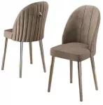 Toolide komplekt Kalune Design Mara 240CHR1743, matt, kuld v./cappuccino v., 42 cm x 44 cm x 90 cm, 2 tk
