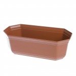 Lillepott Uniplastex UKOR, plastik, 24 cm x 11.3 cm, pruun v.
